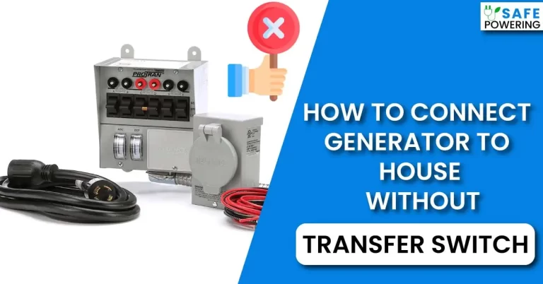 How To Connect Generator To House Without Transfer Switch?