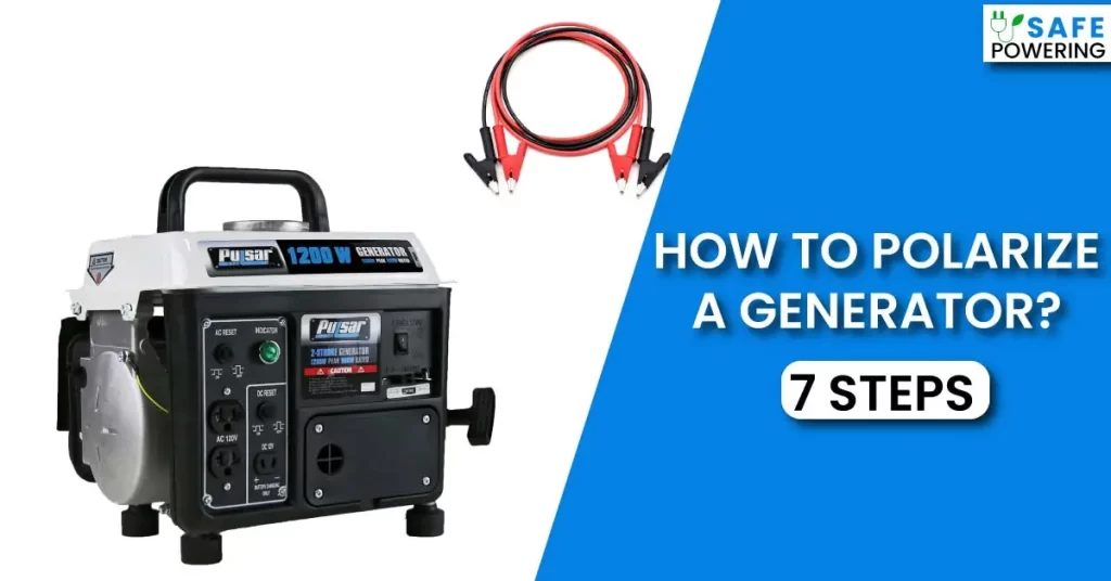 how to polarize a generator?