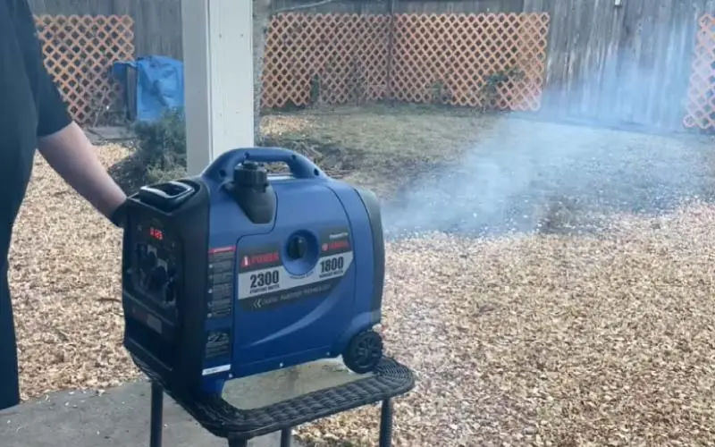 White Smoke Emitting from the generator's exhaust