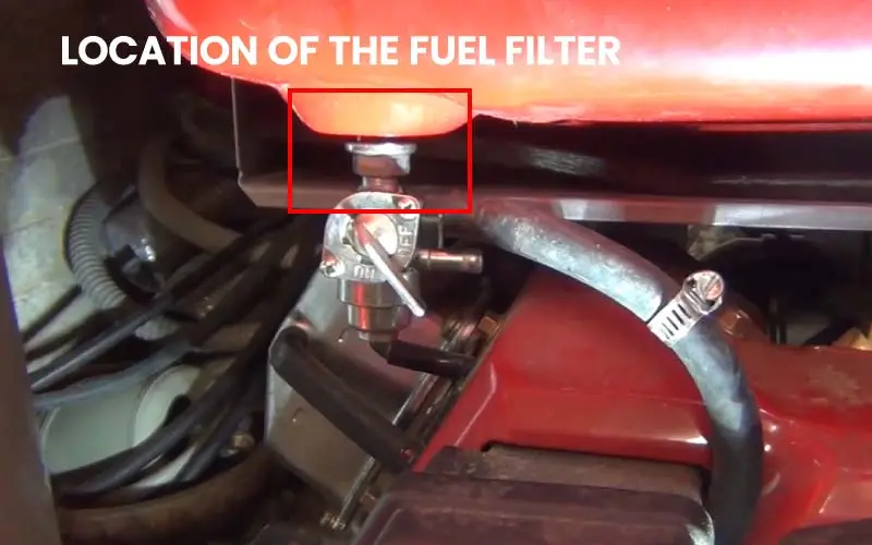 Fuel filter location